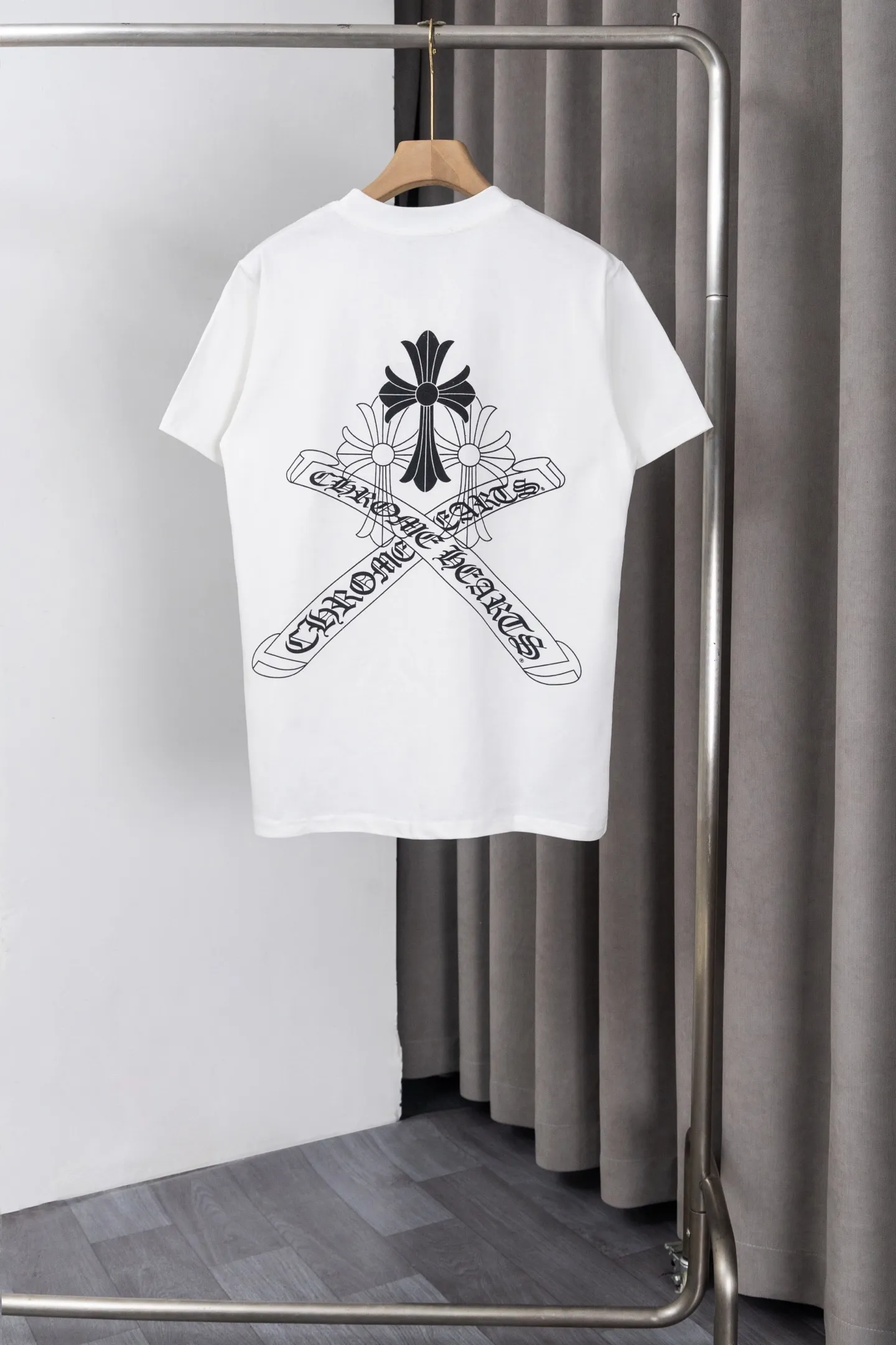 Y 037 Chrome Hearts 41ss New Arrival T ！ , + logo ， Versatile Same Style ：Black，White，Size:M～XXL